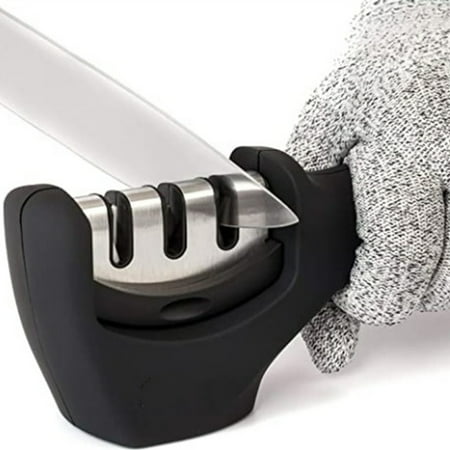 3-in-1 Kitchen Knife Accessories: 3-Stage Knife Sharpener Helps Repair Restore Polish Blades(Black)
3-in-1 Kitchen Knife Accessories: 3-Stage Knife Sharpener Helps Repair Restore Polish Blades(Black)