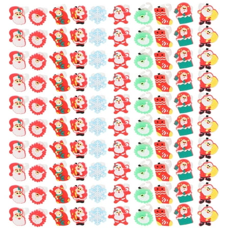 100Pcs Christmas Flashing Finger Rings Luminous LED Party Rings Funny Toys