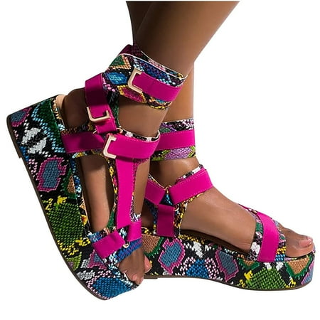 Fidelma Women s sandals Women s Wedge Sandals Toe Buckle Sandals Summer Beach Sandals Exposed Toe Shoes Hot Pink-39
Fidelma Women s sandals Women s Wedge Sandals Toe Buckle Sandals Summer Beach Sandals Exposed Toe Shoes Hot Pink-39