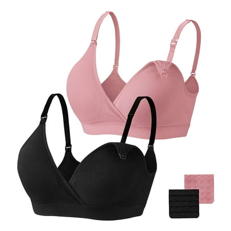 Qcmgmg T-Shirt Bra for Women Solid Seamless Breastfeeding Female Nursing Bra 2 Pack
Qcmgmg T-Shirt Bra for Women Solid Seamless Breastfeeding Female Nursing Bra 2 Pack