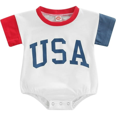 LXF Newborn Girls Boys Letter Print Jumpsuit Colorful Contrast Color Short Sleeves Rompers for Toddlers 4th of July Outfits-0810
LXF Newborn Girls Boys Letter Print Jumpsuit Colorful Contrast Color Short Sleeves Rompers for Toddlers 4th of July Outfits-0810