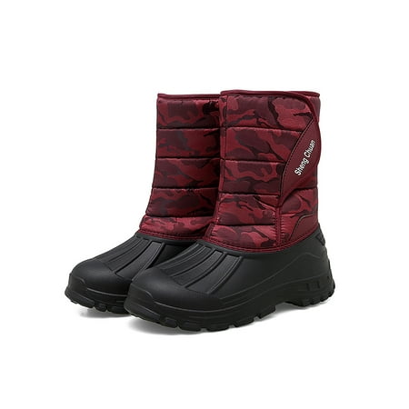 Ritualay Women Snow Boots Plush Lined Hiking Booties Mid Calf Outdoor Shoes Non-slip Slip Resistant Warm Bootie Cold Weather Sports Comfort Winter Boot Wine Red 6
Ritualay Women Snow Boots Plush Lined Hiking Booties Mid Calf Outdoor Shoes Non-slip Slip Resistant Warm Bootie Cold Weather Sports Comfort Winter Boot Wine Red 6