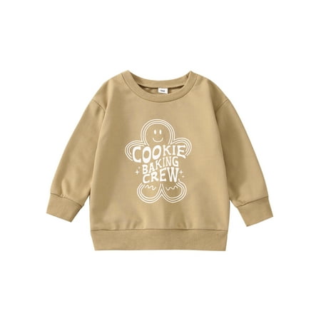 Peyakidsaa Toddler Baby Boys Girls Christmas Sweatshirt Long Sleeve Gingerbread Man Letter Print Pullover Tops
Peyakidsaa Toddler Baby Boys Girls Christmas Sweatshirt Long Sleeve Gingerbread Man Letter Print Pullover Tops