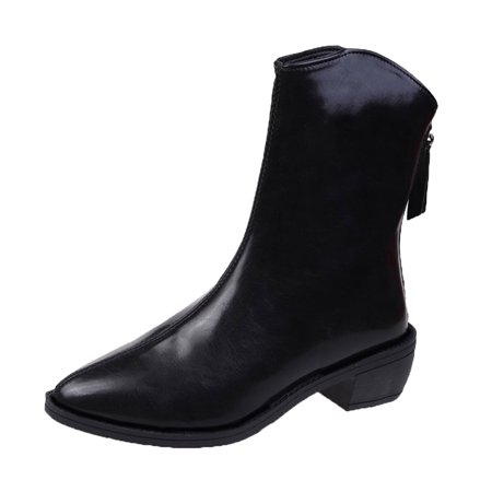 Black Boots for Women Fashion Autumn Women Ankle Boots Low Heel Thick Heel Pointed Toe Solid Color Back Zipper Comfortable Casual Ankle Boots for Women Artificial leather Black
Black Boots for Women Fashion Autumn Women Ankle Boots Low Heel Thick Heel Pointed Toe Solid Color Back Zipper Comfortable Casual Ankle Boots for Women Artificial leather Black