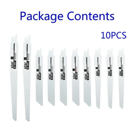 BCLONG 10PCS Reciprocating Saw Blade Bi-Metal High Strength Woodworking Metal Cut Blade
BCLONG 10PCS Reciprocating Saw Blade Bi-Metal High Strength Woodworking Metal Cut Blade