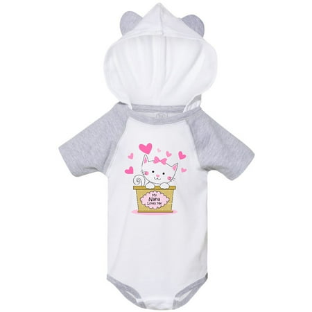 Inktastic Kitty Nana Loves Me Gift Baby Girl Bodysuit