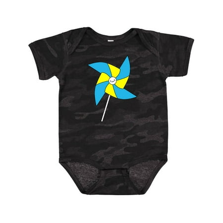 Inktastic Yellow and Blue Pinwheel Gift Baby Boy or Baby Girl Bodysuit
