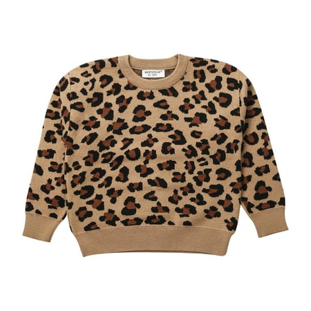 Tregren Kids Baby Girl Boy Leopard Knit Sweater Long Sleeve Crewneck Pullover Tops Cheetah Sweatshirt Fall Winter Warm Clothes
Tregren Kids Baby Girl Boy Leopard Knit Sweater Long Sleeve Crewneck Pullover Tops Cheetah Sweatshirt Fall Winter Warm Clothes