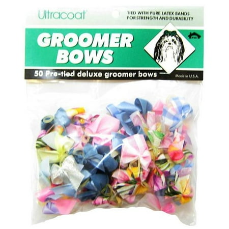 Pet Supply Imports Ultracoat Pre-Tied Deluxe Groomer Bows 1.25 Inch Wide x 1 Inch High - 50 Count