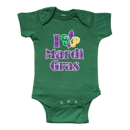 Inktastic I Love Mardi Gras Gift Baby Boy or Baby Girl Bodysuit