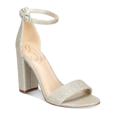 Sam Edelman Womens Yaro Metallic Block Heel Evening Sandals