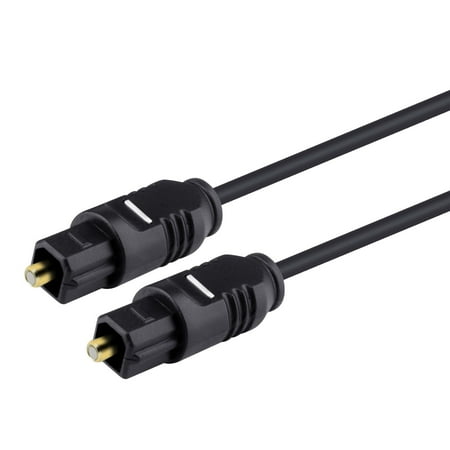 Insten Digital Optical Audio TosLink Cable - Molded - M/M, 3 FT / 1 M, Black