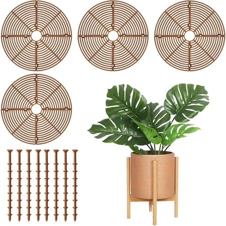 NUOLUX 3 Sets Plant Pot Covers Plant Grid Pot Covers Flower Pot Soil Protectors Cover Flower Protector Cat Repellent