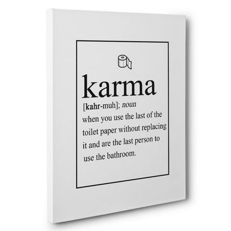 Karma Humor Bathroom Canvas Wall Art - 16″ x 20″