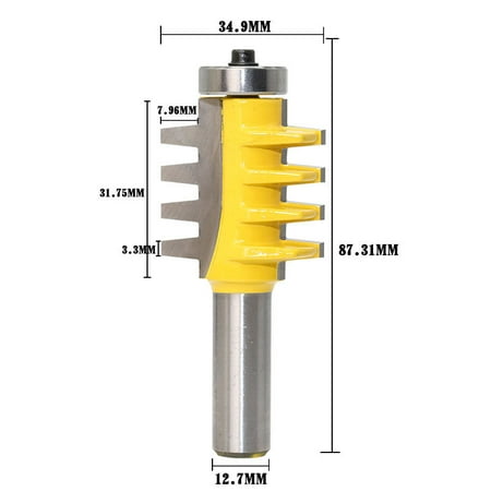 CKCL Tootock Tongue Groove Milling Router Bit 1/2in 1/4in Tenon Wood Engraving Machine Alloy Sander for Woodworking(Bevel 1/2)
CKCL Tootock Tongue Groove Milling Router Bit 1/2in 1/4in Tenon Wood Engraving Machine Alloy Sander for Woodworking(Bevel 1/2)