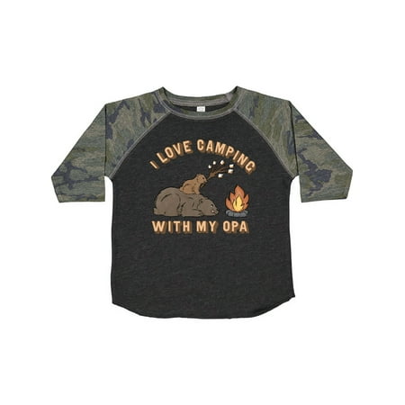 Inktastic I Love Camping with My Opa Gift Toddler Boy or Toddler Girl T-Shirt
