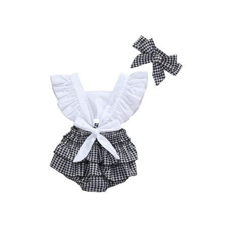 Caoirhny Newborn Baby Girls Summer Jumpsuit Sleeveless Patchwork Romper with Ruffle+Bow Plaid Headband
Caoirhny Newborn Baby Girls Summer Jumpsuit Sleeveless Patchwork Romper with Ruffle+Bow Plaid Headband