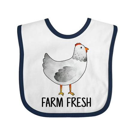 Inktastic Farming Chicken Farm Fresh Gift Baby Boy or Baby Girl Bib
