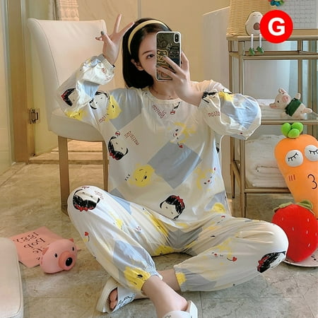 Women Pajamas Suit Long Sleeve Top Trousers Cartoon Print Two-piece Sleepwear comfortable breathable Women Pajamas Suit women home sleeping Long Sleeve Top Trousers Cartoon Print XL G
Women Pajamas Suit Long Sleeve Top Trousers Cartoon Print Two-piece Sleepwear comfortable breathable Women Pajamas Suit women home sleeping Long Sleeve Top Trousers Cartoon Print XL G