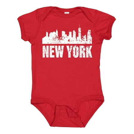 Inktastic New York Skyline Grunge Gift Baby Boy or Baby Girl Bodysuit