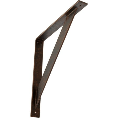 Ekena Millwork 2 W x 18 D x 18 H Traditional Steel Bracket Antiqued Copper