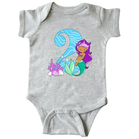 Inktastic Second Birthday Mermaid Gift Baby Girl Bodysuit