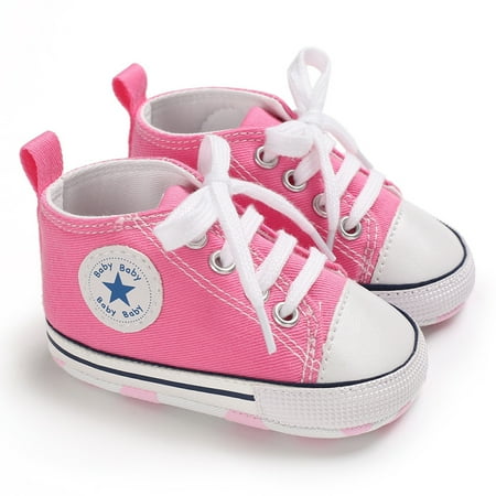 Toddler High Top Sneakers Soft Sole Non-slip Lace Up Canvas Shoes Newborn Infant First Walkers Crib Shoes For Baby Girls And Boys
Toddler High Top Sneakers Soft Sole Non-slip Lace Up Canvas Shoes Newborn Infant First Walkers Crib Shoes For Baby Girls And Boys