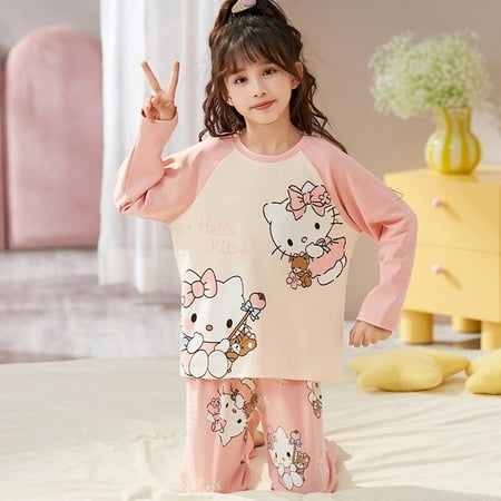 Kawaii Hello Kitty Sanrio Kids Nightgown Y2K Anime Melody Kuromi Autumn Pajamas Set Cinnamoroll Homewear Girl Children Clothing
Kawaii Hello Kitty Sanrio Kids Nightgown Y2K Anime Melody Kuromi Autumn Pajamas Set Cinnamoroll Homewear Girl Children Clothing