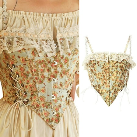 Women Y2K Vintage Corset Sling Palace Style Printed Aesthetic Strappy Waisted Tight Crop Tops
Women Y2K Vintage Corset Sling Palace Style Printed Aesthetic Strappy Waisted Tight Crop Tops