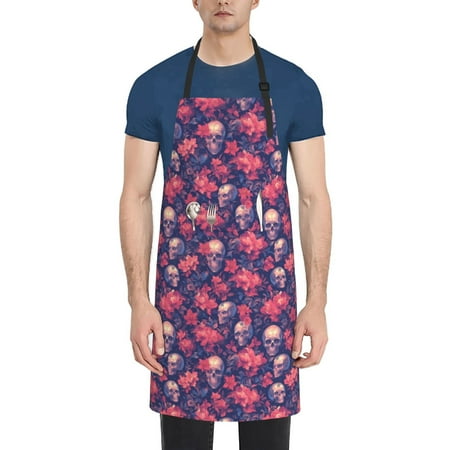 Tebeau red Skull flower Print Waterproof Cooking Aprons Adjustable Bib Soft Chef Apron with 2 Pockets for Men Women
Tebeau red Skull flower Print Waterproof Cooking Aprons Adjustable Bib Soft Chef Apron with 2 Pockets for Men Women