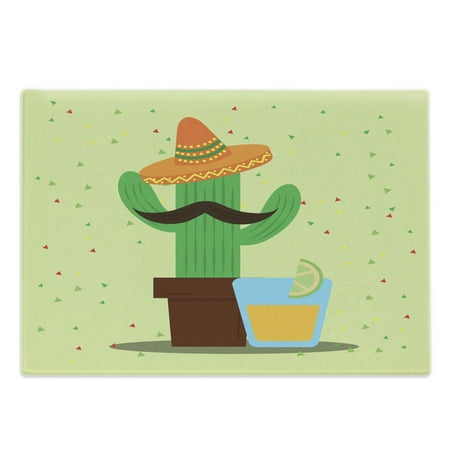 Hispanic Cutting Board Mexican Cartoon Image of Cactus with Sombrero Hat and Tequila Glass Decorative Tempered Glass Cutting and Serving Board in 3 Sizes by Ambesonne
Hispanic Cutting Board Mexican Cartoon Image of Cactus with Sombrero Hat and Tequila Glass Decorative Tempered Glass Cutting and Serving Board in 3 Sizes by Ambesonne