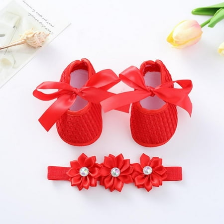 0-12M Baby Girls Flats with Headband Infant Princess Dress Crib Shoes Non-Slip for Toddler First Walkers Princess Wedding Dress Shoes
0-12M Baby Girls Flats with Headband Infant Princess Dress Crib Shoes Non-Slip for Toddler First Walkers Princess Wedding Dress Shoes