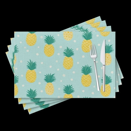 BaHomeck placemats Set of 4 Cute Cartoon Style Pineapple Cotton Linen rectangle Placemats for Kitchen Dining Table Indoor Outdoor 18*12inch
BaHomeck placemats Set of 4 Cute Cartoon Style Pineapple Cotton Linen rectangle Placemats for Kitchen Dining Table Indoor Outdoor 18*12inch