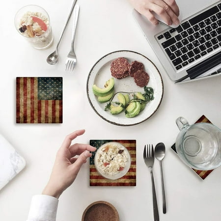 KXMDXA American Flag Retro Style Set of 4 Coaster for Drinks Absorbent Ceramic Stone Coasters Cup Mat with Cork Base for Home Kitchen Room Coffee Table Bar Decor
KXMDXA American Flag Retro Style Set of 4 Coaster for Drinks Absorbent Ceramic Stone Coasters Cup Mat with Cork Base for Home Kitchen Room Coffee Table Bar Decor