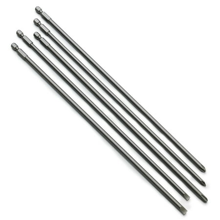 Neiko 10043A 5 Piece Phillips and Flathead Screwdriver Power Driver Bit Set | 12-Inch Extra Long Length | 1/4-Inch Shank
Neiko 10043A 5 Piece Phillips and Flathead Screwdriver Power Driver Bit Set | 12-Inch Extra Long Length | 1/4-Inch Shank