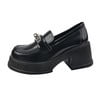 Loafers for Women Slip On Leather Comfort Rubber Sole Small leather shoes