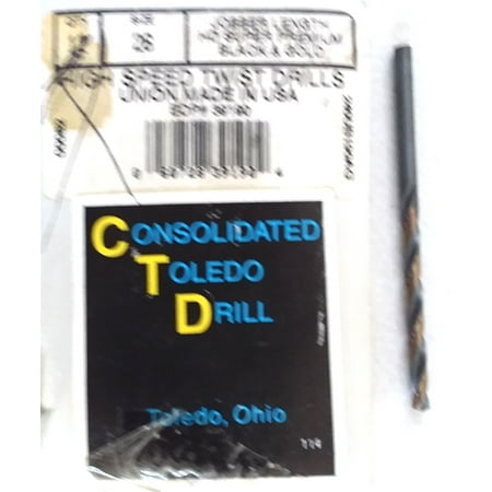 CTD 39290 #26 jobber super premium black gold twist drill bit Pkg15