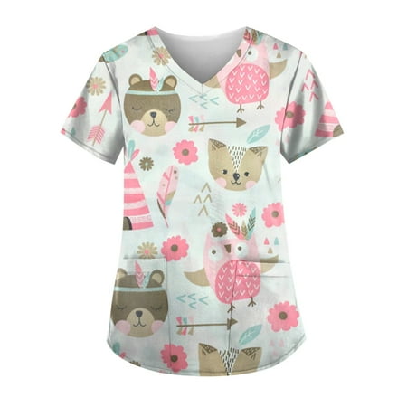 Knosfe Medical Uniforms & Scrubs with Two Pockets Maternity Scrub Top Short Sleeve Cartoon Pattern V Neck Uniform Shirts for Women Summer Casual Blouses Shirts Beige L
Knosfe Medical Uniforms & Scrubs with Two Pockets Maternity Scrub Top Short Sleeve Cartoon Pattern V Neck Uniform Shirts for Women Summer Casual Blouses Shirts Beige L