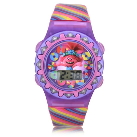 Trolls 2 Rotating Light Up Bezel Digital Watch