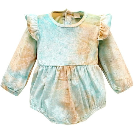 GRNSHTS Infant Baby Girl Clothes Tie dye Romper Ruffle Sleeve Jumpsuit Bodysuit 6-12 Months
GRNSHTS Infant Baby Girl Clothes Tie dye Romper Ruffle Sleeve Jumpsuit Bodysuit 6-12 Months