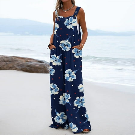 QWANG Women s One-Piece Button Up Jumpsuit Casual Loose Sleeveless Rompers With Pockets
QWANG Women s One-Piece Button Up Jumpsuit Casual Loose Sleeveless Rompers With Pockets