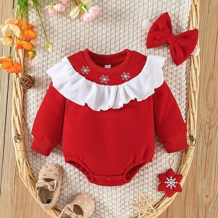Toddler Kids Girls Boys Cute Christmas Prints Romper Jumpsuit Hairband Cloths Red 80
Toddler Kids Girls Boys Cute Christmas Prints Romper Jumpsuit Hairband Cloths Red 80