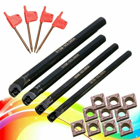 GLFILL Set Of 7 8 10 12Mm Sclcr06 Turning Tool Lathe Boring Bar + 10X Ccmt0602 Inserts
GLFILL Set Of 7 8 10 12Mm Sclcr06 Turning Tool Lathe Boring Bar + 10X Ccmt0602 Inserts