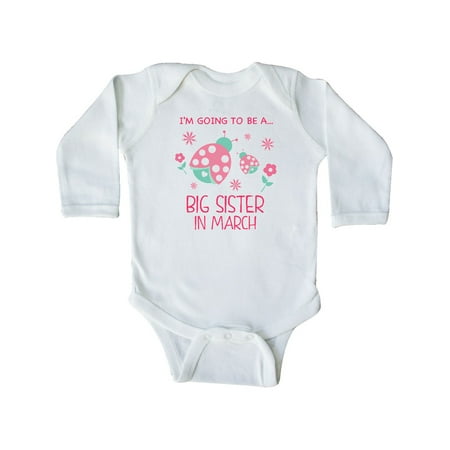 Inktastic i m going to be a big sister in march Gift Baby Girl Long Sleeve Bodysuit
Inktastic i m going to be a big sister in march Gift Baby Girl Long Sleeve Bodysuit