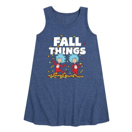 Dr. Seuss - Fall Things - Toddler and Youth Girls A-line Dress