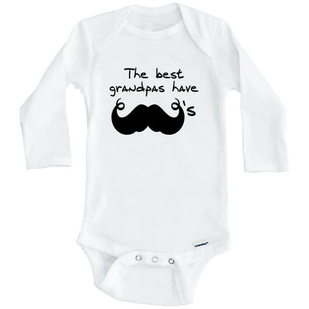The Best Grandpas Have Mustaches Funny One Piece Baby Bodysuit for Grandchild (Long Sleeve) 6-9 Months White
The Best Grandpas Have Mustaches Funny One Piece Baby Bodysuit for Grandchild (Long Sleeve) 6-9 Months White