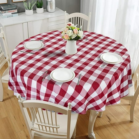PinShang Buffalo Checkered Tablecloth Wrinkle Resistant Heavy Weight Yarn Fabric Plaid Table Cover for Kitchen Dinning Tabletop Red + White 70 Round
PinShang Buffalo Checkered Tablecloth Wrinkle Resistant Heavy Weight Yarn Fabric Plaid Table Cover for Kitchen Dinning Tabletop Red + White 70 Round