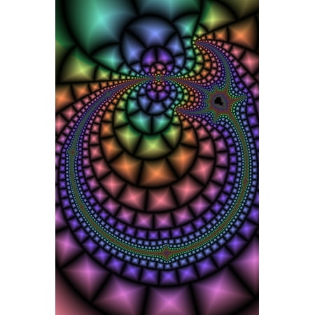 Multicolored Abstract Canvas Art - Paul Sale Design Pics (12 x 18)