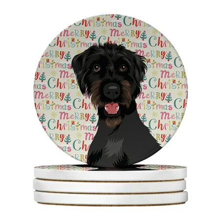 Doodle Black and Tan Christmas Large Sandstone Coasters Pack of 4 4 in x 4 in
Doodle Black and Tan Christmas Large Sandstone Coasters Pack of 4 4 in x 4 in
