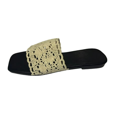 DVKOVI Ladies Summer Bohemian Style Cool Shoe Women s Dress Slipper Wide Braided Strap Slide Square Head Slipper Flat Sole Sandal 6.5 to 9 Size
DVKOVI Ladies Summer Bohemian Style Cool Shoe Women s Dress Slipper Wide Braided Strap Slide Square Head Slipper Flat Sole Sandal 6.5 to 9 Size